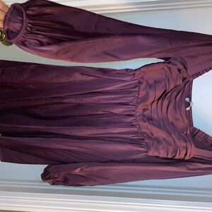 Abercrombie & Fitch Maroon Elegant Dress Small Tall